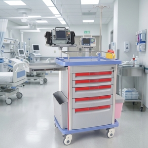 Keling Medical Portable Ultrasound Scanner Stand Medical <strong>Trolley</strong> with <strong>Printer</strong> Holder and Probe Hangers - Product Image 1