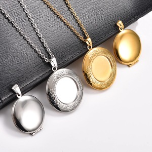 Pendentif Médaillon Rond Ouvrable en Acier Inoxydable pour Photos, Breloque Cadre Photo, Collier Chaîne pour Femmes et Hommes, Accessoires de Bijoux en Métal - Product Image 3