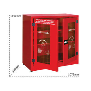 Meuble PPE Carvel 1075x500x1100mm avec 2 portes vitrées cassables et 2 étagères réglables - Product Image 2