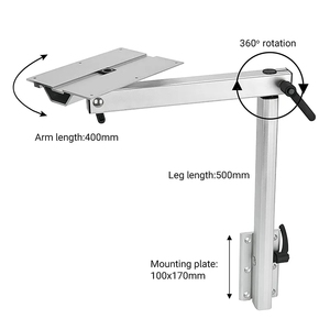 Pata de mesa plegable <span class=keywords><strong>RV</strong></span> de fácil instalación OEM aleación de aluminio movible y giratoria altura ajustable para autocaravana caravana Camper - Product Image 2
