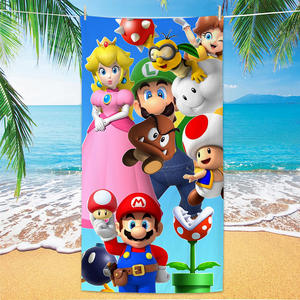 ผ้าเช็ดตัวชายหาดพิมพ์ลายการ์ตูนซูเปอร์มาริโอสุดสร้างสรรค์ ราคาแข่งขัน รับสั่งทำตามแบบ ผ้าเช็ดตัวอาบน้ำเด็กน่ารักลายอนิเมะ - Product Image 5
