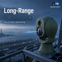 Caméra thermique multi-spectre PTZ, étanche IP67, panoramique/inclinaison 360°, portée 17 km, instrument d'observation extérieur côtier toutes conditions météorologiques