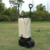 Chariot pliable en métal à grande capacité, idéal pour le camping, les voyages en voiture et le shopping – Vente en gros usine