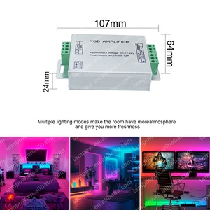 Pwm Control 3-kanaals Rgb <span class=keywords><strong>Led</strong></span> Versterker Aluminium Behuizing DC12-24V Voor <span class=keywords><strong>Led</strong></span> Rgb Strip 8a Uitgangsstroom 144W/288W Max Laadvermogen - Product Image 5