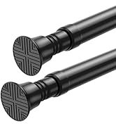<span class=keywords><strong>Tringle</strong></span> à rideau moderne en acier inoxydable noir, réglable de 28 à 48 pouces, à tension par ressort, <span class=keywords><strong>sans</strong></span> perçage, pour salle de bain et douche - Product Image 3