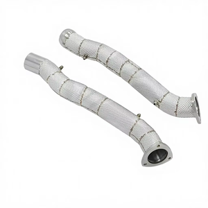 Tubo de Escape Delantero para Aston Martin DB12 4.0T 2023+, Tubos de Escape de Acero Inoxidable, Downpipe con Protección Térmica, Mejora Acústica - Product Image 4