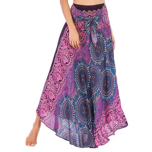 Vestito a Bretelle Stile Retrò con Stampa Floreale Vintage Bohémien Casual da Spiaggia per Ragazze Adulte - Product Image 3