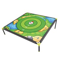 Set Permainan Golf Chipping Ukuran Besar, Matras Latihan Golf Indoor Outdoor Ukuran Besar dengan Stand, Bola Golf & Klub