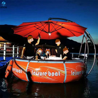 Parc aquatique multifonctionnel Loisirs Tourisme Famille Dîner Jeu Barbecue électrique Bateau BBQ Donut Bateau PE Grill Bateau Vente