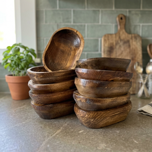 Porte-bougie artisanal en bois de manguier, récipient à bougie en bois pour décoration de Noël, fête de mariage, à prix abordable - Product Image 1