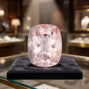 Wholesale High Quality 8X10mm Faceted <b>Cushion</b> Cut Natural Morganite Loose Gemstone IGI Certified-Factory Price - Product Image 3