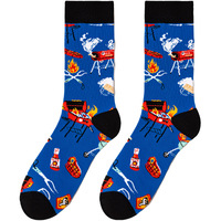 Chaussettes en coton respirantes de haute qualité avec logo personnalisé, chaussettes amusantes pour hommes, motif classique de bière et barbecue, chaussettes colorées