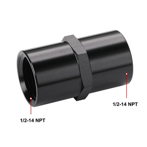 1/8 "NPT 1/2'' NPT femelle coupleur de tuyauterie adaptateur de raccord fluide universel noir 1/4 ''NPT femelle connecteur de tuyau coupleur aluminium - Product Image 4