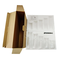 Ensemble Matti de 5 Bougies Pilier LED en Verre Blanc pour Décoration Intérieure