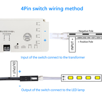 Détecteur de mouvement humain invisible 12V 24V noir à contrôle individuel pour éclairage, durée de vie 5 ans