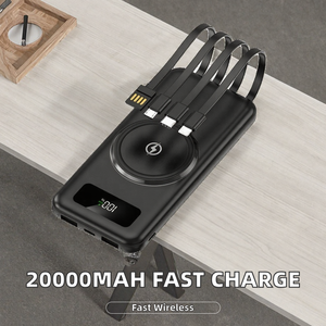 พาวเวอร์แบงค์พกพา 20000mAh พร้อมปลั๊กและพอร์ต Type-C หน้าจอดิจิตอล ชาร์จเร็ว รองรับการชาร์จไร้สายสำหรับโทรศัพท์มือถือ - Product Image 2