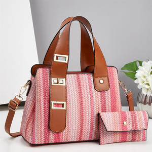 Bolso Bandolera Tejido de Gran Capacidad para Mujer, Estilo Casual para Vacaciones, con Cierre de Cremallera - Product Image 4