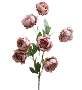Vente en gros de sept fleurs artificielles en tissu pour la décoration de la maison et des mariages, pivoine - Product Image 5