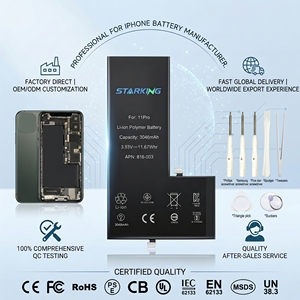 <span class=keywords><strong>Batterie</strong></span> de remplacement haute capacité personnalisée pour <span class=keywords><strong>iPhone</strong></span> <span class=keywords><strong>6</strong></span> 7 8 11 Pro 12 13 14 15 16, cellule de <span class=keywords><strong>batterie</strong></span>, puce de <span class=keywords><strong>batterie</strong></span>, câble flexible de réparation - Product Image 2
