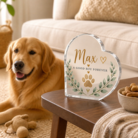 Plaque commémorative en acrylique en forme de cœur, personnalisée, cadeau pour Noël, mariage, couple, décoration de table à la maison