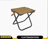 Tabouret pliable en métal et tissu pour extérieur 21x26x28cm, chaise portable pour jardin, camping, pêche, plage, pique-nique, parc, mobilier tropical