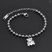 Ensemble de bijoux en acier inoxydable avec collier, bracelet et boucles d'oreilles, bijoux fantaisie pour la décoration, vente en gros