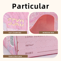 Kemasan Kotak Datar Transparan Persegi Warna-Warni Cetak Murah Grosir, Ramah Lingkungan, Dapat Digunakan Kembali, Custom, untuk Kosmetik Embossing UV