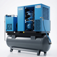 Compresseur d'Air à Vis Combiné 10 Hp 7,5 Kw 25 - 40 Cfm avec Sécheur d'Air