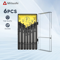 Mitsushi Mini Precision 6pcs Jeu de tournevis magnétiques DIY Grade Steel Plastic Handles Box Packed For Watch and Glasses Repair