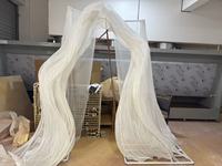 Arco de Organza Grande para Decoración de Bodas al Aire Libre, Accesorio para Escenario, Decoración para Eventos y Bodas
