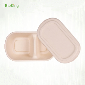 Bioking sinh thái thân thiện 100% tự nhiên compostable mía bã mía ngăn mía sợi đưa ra thực phẩm container - Product Image 6