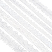 Ruban floral en dentelle française fait main pour accessoires de cheveux DIY, matériaux pour coiffes, 3 mètres par rouleau, style chinois simple