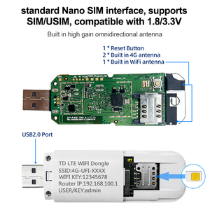 Bộ phát Wifi di động ZBT Unlock <span class=keywords><strong>4G</strong></span> LTE USB Mini UFI bỏ túi với khe cắm thẻ <span class=keywords><strong>SIM</strong></span>, <span class=keywords><strong>Modem</strong></span> di động <span class=keywords><strong>4G</strong></span> LTE USB - Product Image 3