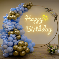 Enseigne néon LED personnalisée Joyeux Anniversaire 12V, lumière néon acrylique à intensité variable pour fête d'anniversaire, décoration murale de la maison, cadeau
