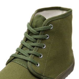 Chaussures de sécurité en toile à tige haute unisexe, semelle en caoutchouc résistante à l'usure, talon bas, pour travaux agricoles et de construction - Product Image 3