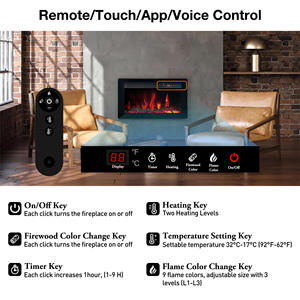 23 इंच होटल सुरक्षा पर्यावरण के अनुकूल दीवार आग जगह फ्रेमलेस इलेक्ट्रिक फायरप्लेस सजावटी दीवार माउंट थोक - Product Image 4