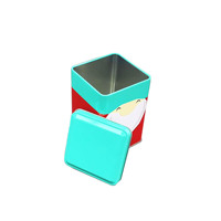 Boîte en métal carrée avec fenêtre, nouveau design, boîte en métal pour bougies en cire