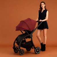 Poussette de luxe pour nouveau-né de haute qualité, 3 en 1, pliable, portable, vente en gros