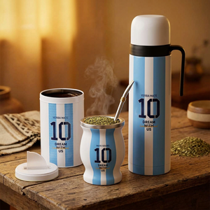 Ensemble de tasses à maté <span class=keywords><strong>Yaber</strong></span> en acier inoxydable avec logo personnalisé disponible, parfait pour la consommation de thé en plein air, cadeau idéal pour les amateurs de thé - Product Image 1