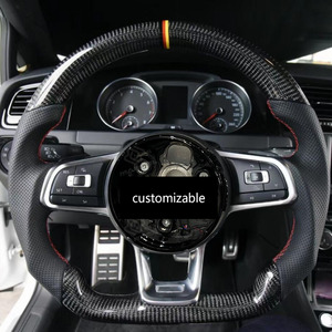 Volant en fibre de carbone neuf avec revêtement Alcantara pour Volkswagen Touran, Tiguan, Polo, Golf, Jetta – Installation Plug and Play - Product Image 2