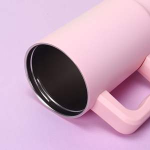 แก้วน้ำสแตนเลสสุญญากาศแบบกำหนดเองขนาด 24 ออนซ์ พร้อมหูจับซิลิโคนและหลอดดูด สำหรับพกพาเดินทาง - Product Image 4