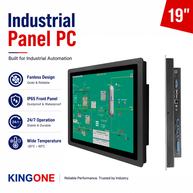 KINGONE 15.6 19 Inch IP65 Waterproof Industrial Touch Screen Panel PC Window/Android/Linux Capacitive Embedded Tablets Computers