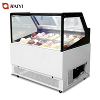 Congélateur vertical de présentation de crème glacée de qualité commerciale avec acier inoxydable 304 pour les magasins de crème glacée