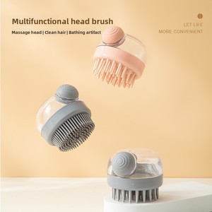 Brosse ovale en gel de silice pour le lavage des cheveux, outil de nettoyage et de massage du cuir chevelu pour application sur la tête - Product Image 5