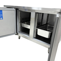 Réfrigérateur de comptoir commercial à porte simple Belnor, refroidisseur d'air, cuisine de restaurant, acier inoxydable, 160L, dégivrage automatique numérique