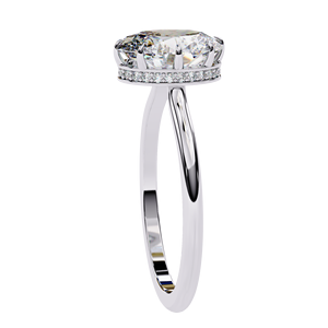 Women's 18K Solid Gold Brilliant Cut Lab Grown Diamond Engagement Ring IGI Certified Rhodium Plated Luxury VBR JEWELS <b>Model</b> - Product Image 3