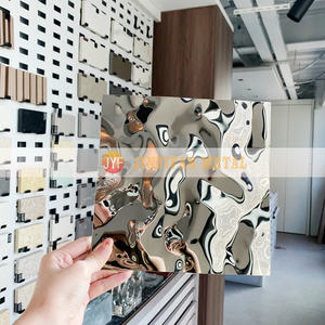 HH286 yüksek kalite orta gümüş su dalgalanma HHeavy damgalı paslanmaz çelik levha için HHotel projesi - Product Image 5