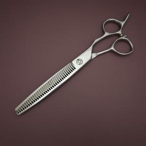 Tijeras de peluquería para mascotas de 7 pulgadas, tijeras de entresacar 440C para cortar el pelo de perros, tijeras planas, herramienta profesional de peluquería - Product Image 3