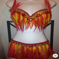Orange couture tissu frange poulet coq plume garniture pour bricolage artisanat vêtements robe Costume accessoire carnaval fête maison
