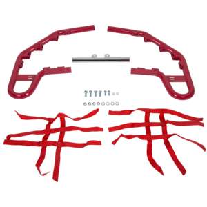 Barras <span class=keywords><strong>de</strong></span> Protección Rojas (Nerf Bars) con Redes <span class=keywords><strong>de</strong></span> Aluminio para YAMAHA WARRIOR 350 YFM350X 1987-2004 - Product Image 3